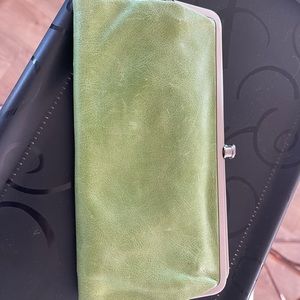 Hobo fold over leather wallet